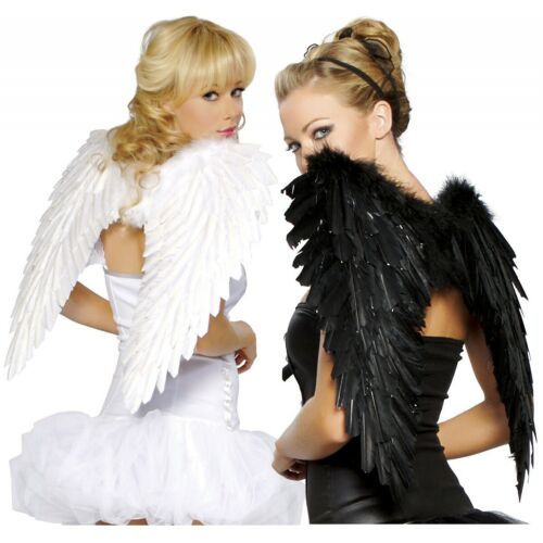 Costume Wings Adult Teen Dark Fallen Angel Raven Swan Halloween Fancy Dress