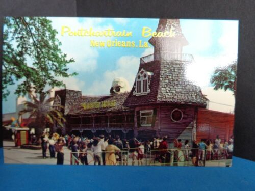 Pontchartrain Beach Post Card- Haunted House- New Orleans 1960s