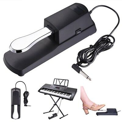 Universal Sustain Pedal W/ Polarity Switch 1/4" Jack For Electric Piano Keyboard