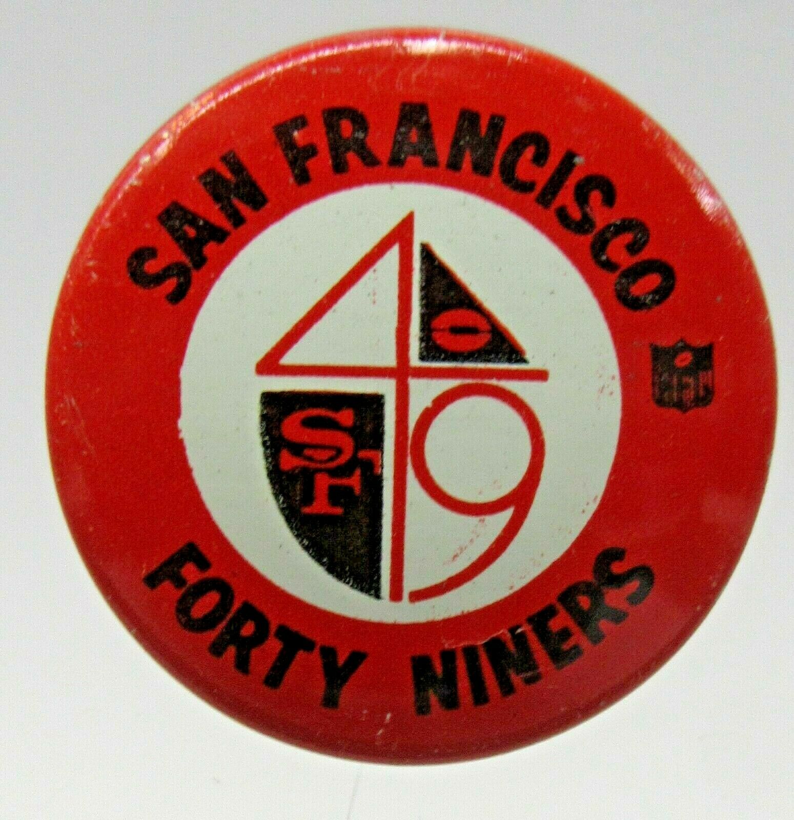 1967 Nfl San Francisco 49ers Football 7/8" Tin Litho Pinback Button Lar Lu Line