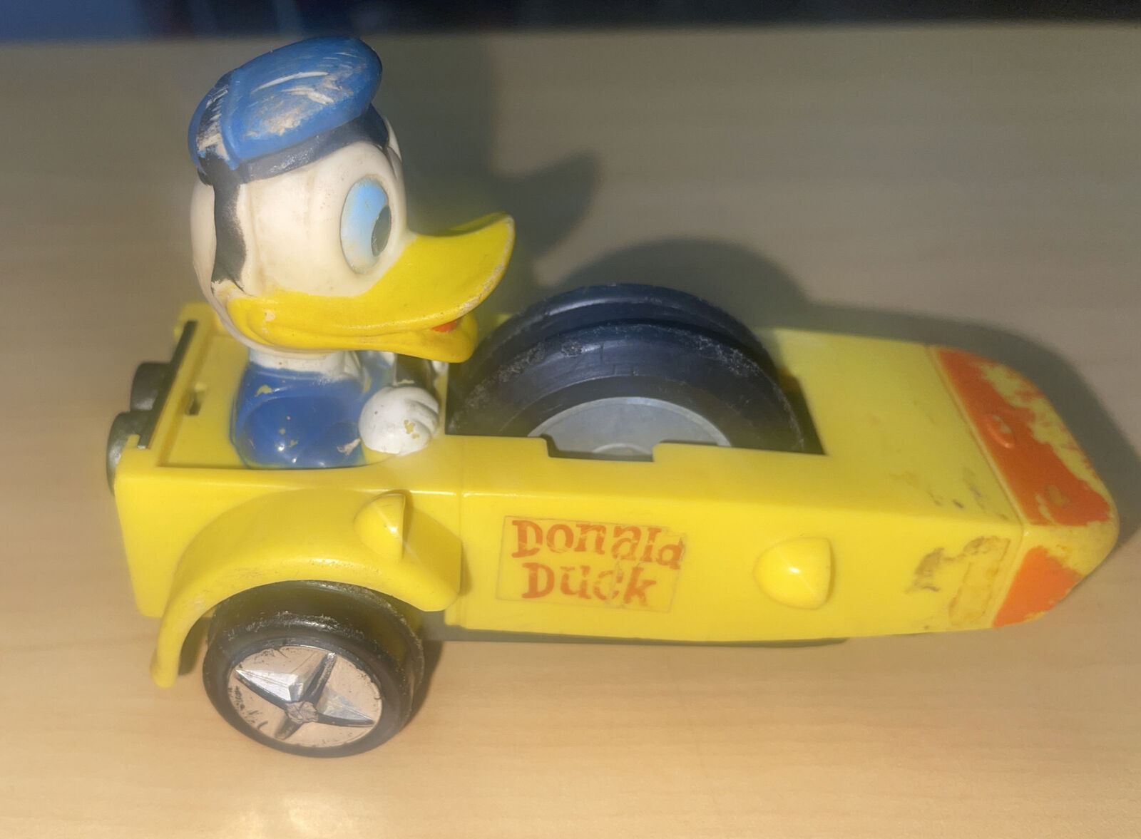 Vintage Marx Donald Duck T-pull Dragster Car