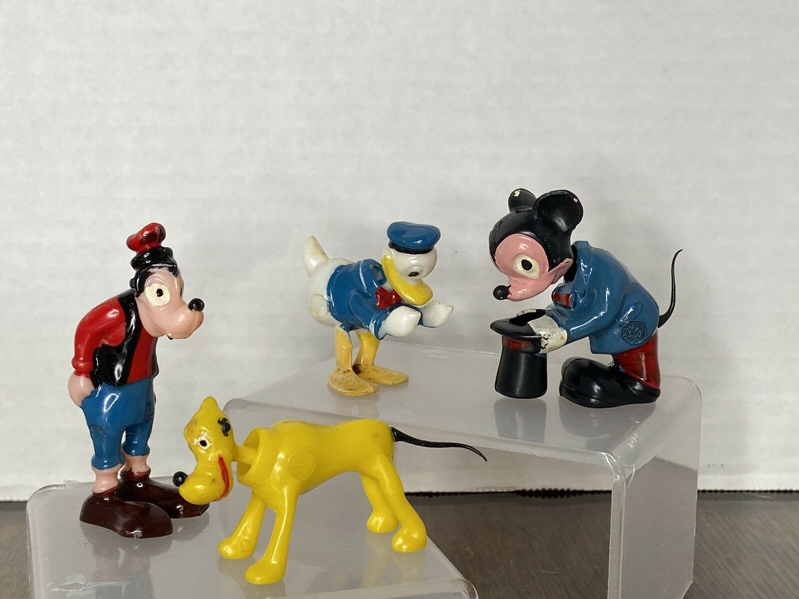Vintage Marx Disney Bobble Head Nodders Lot Mickey,donald,goofy & Pluto