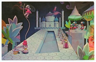 1960s Disneyland Postcard   It's A Small World  Fantasyland   India &  Taj Mahal