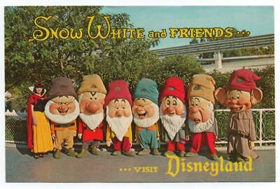 1960s Disneyland Postcard   Snow White & Seven Dwarves   Fantasyland