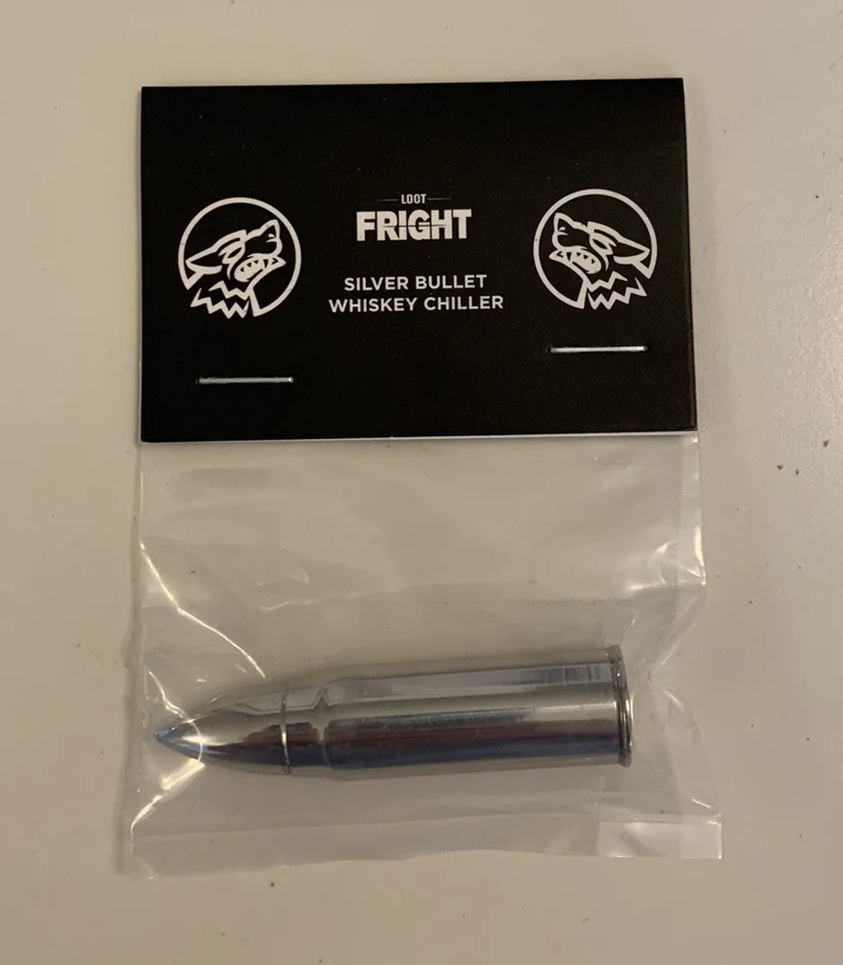 Loot Fright Exclusive Silver Bullet Whiskey Chiller Nib