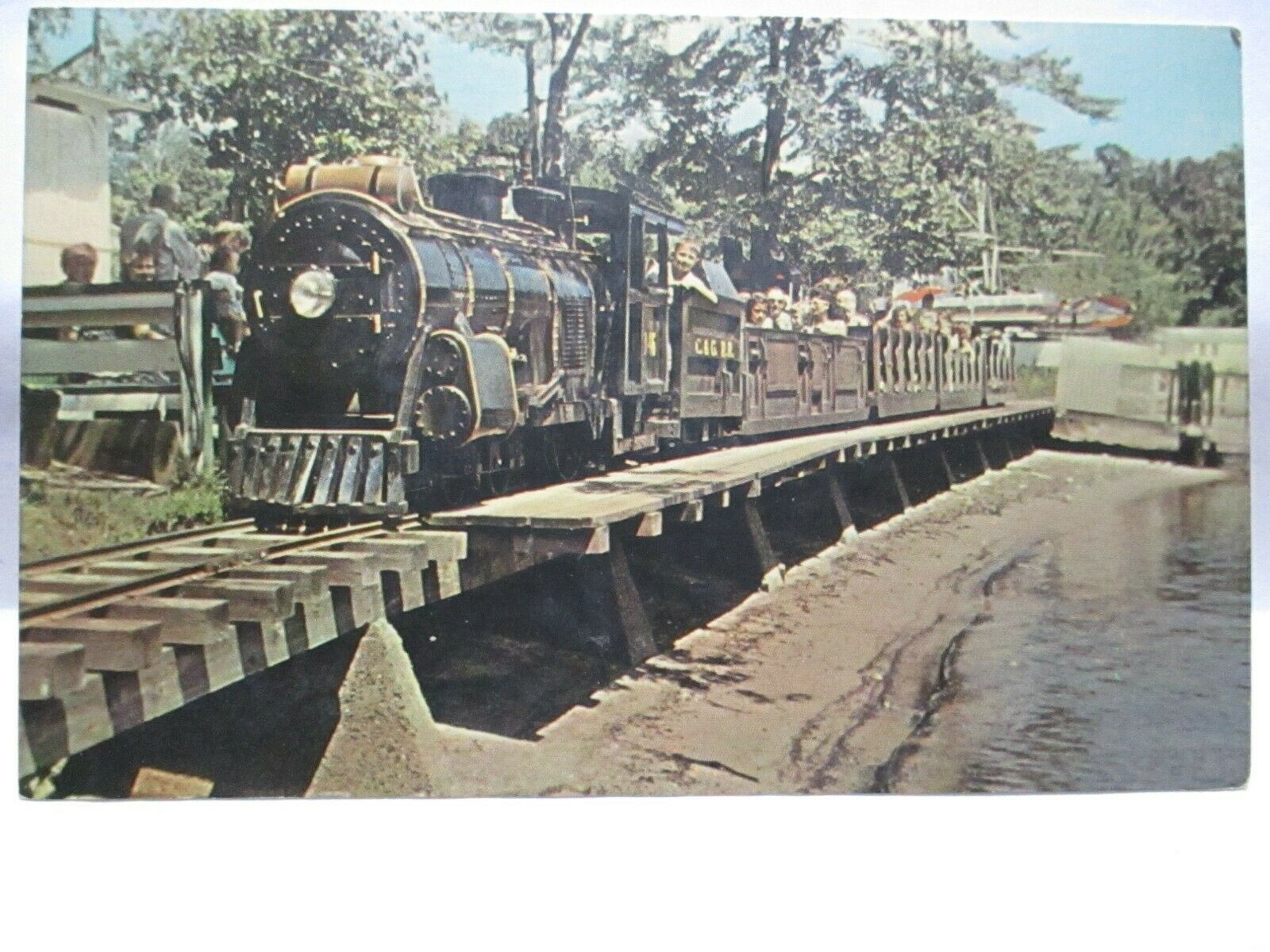 1960 Postcard Gillette Railroad Into Terminal, Lake Compounce Amusement Park Bio