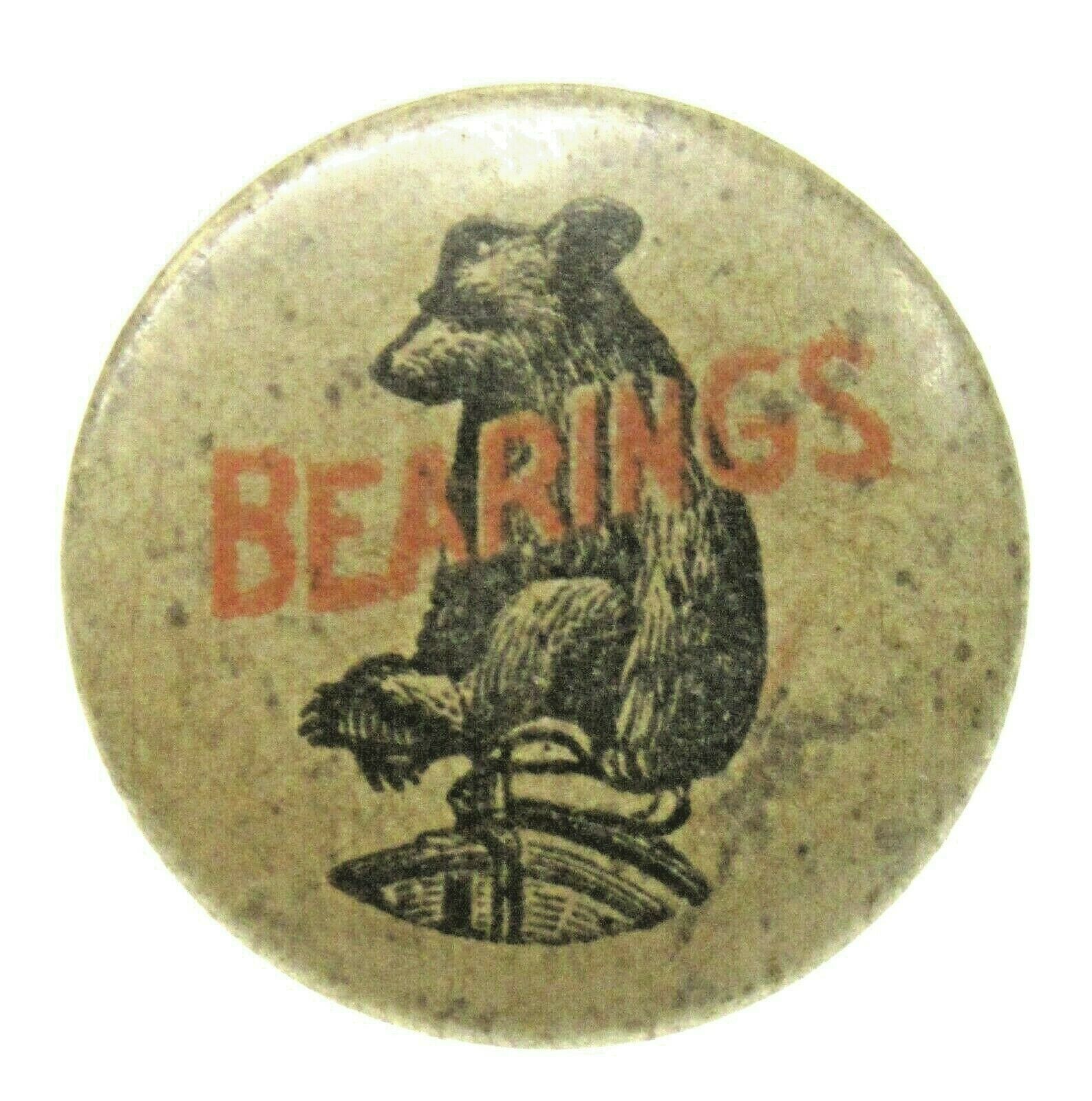 C.1896 "bear" Bearings Bicycle Advertising Lapel Stud Cycling Tz