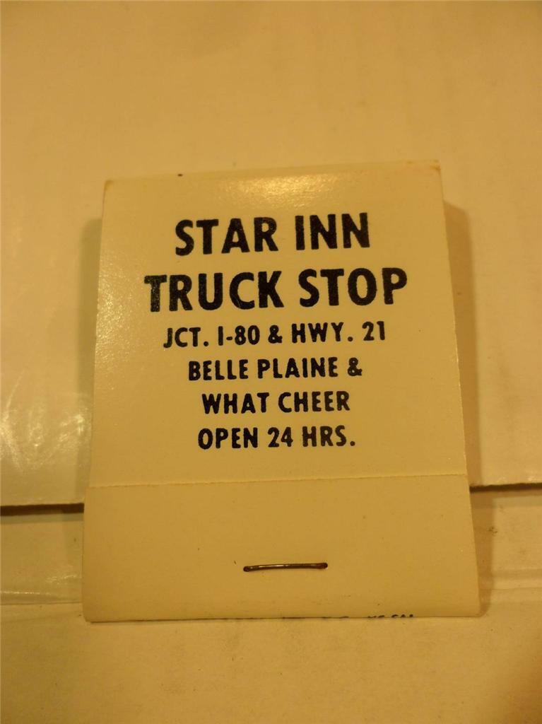 Vintage Full Book Star Inn Truck Stop Jct. I-80 & Hwy 21 Matchbook