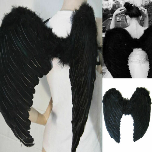 Large Black Feather Angel Wings Adult Fairy Angel Wings Fancy Costume Christmas