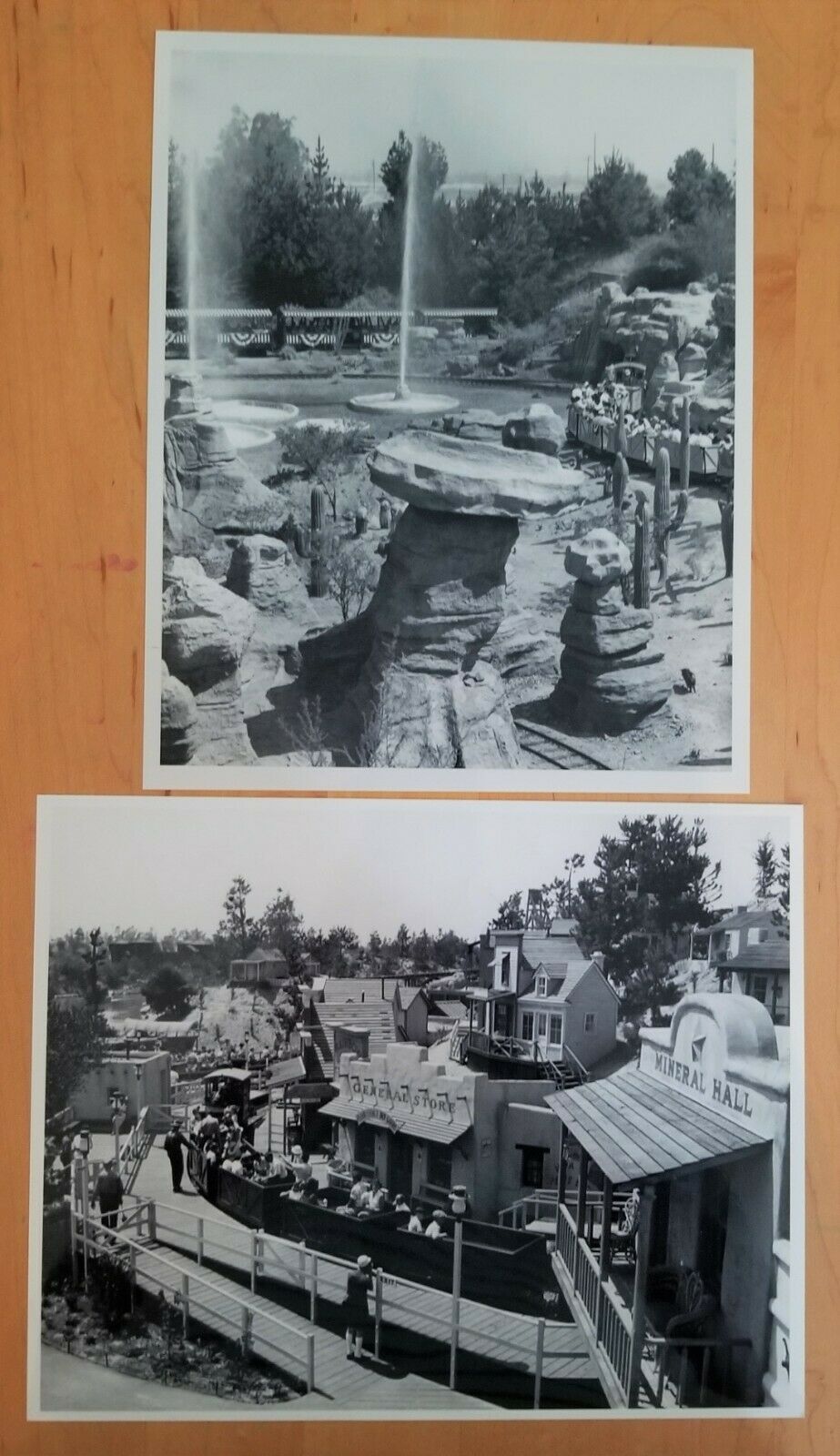 Disneyland; 2 Black & White 8 X 10 Photos Of Early Disneyland; Disney Ephemera