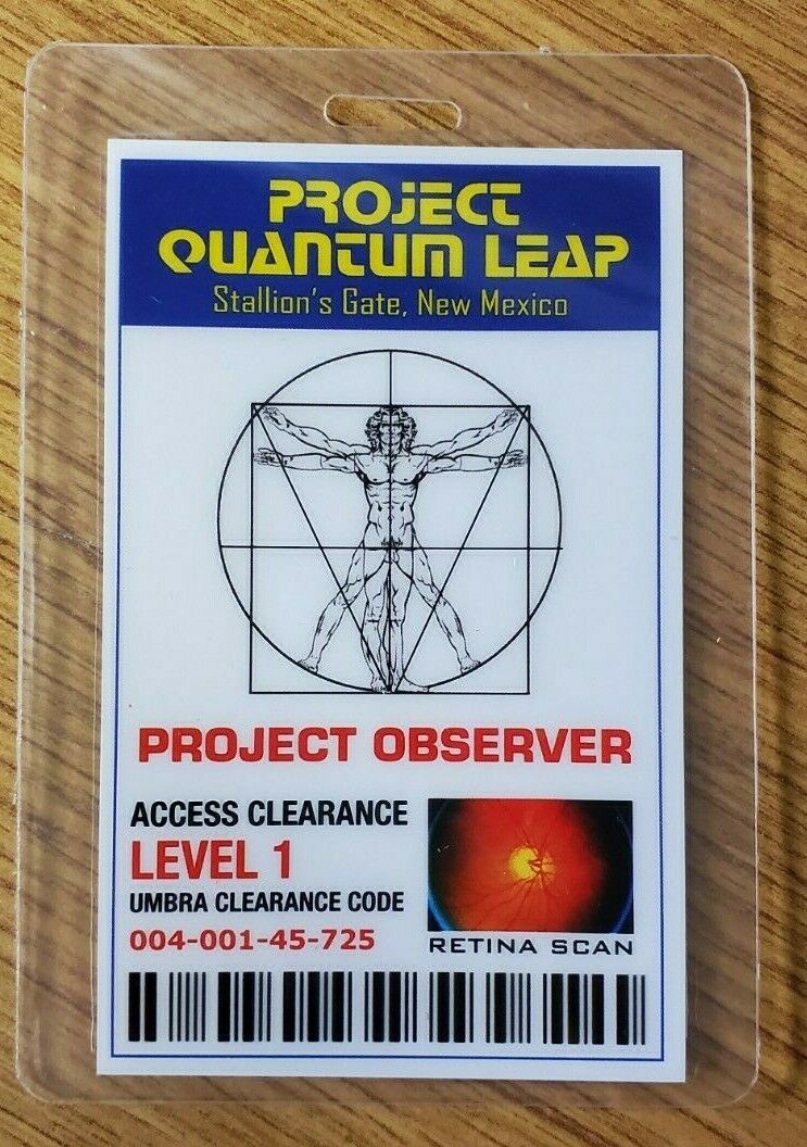 Quantum Leap Id Badge - Project Observer Level 1 Cosplay Costume