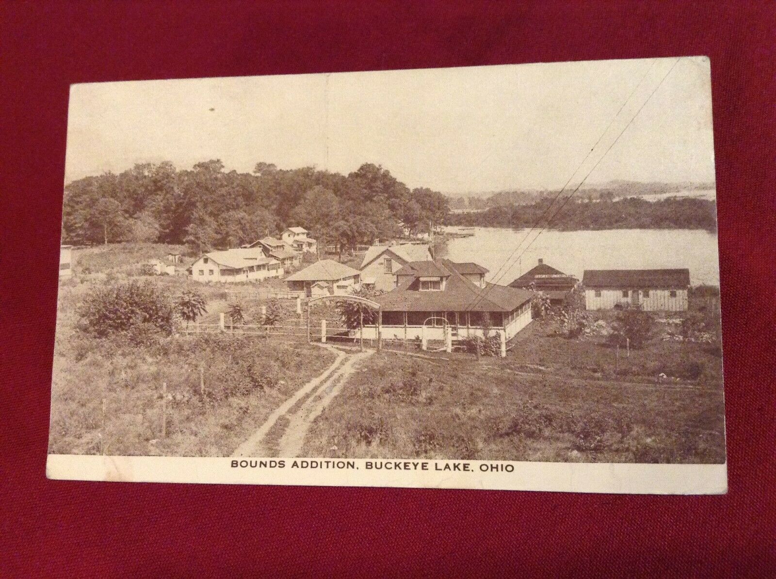 Buckeye Lake Ohio Bound Addition Vintage Post Card Postmarked 1921