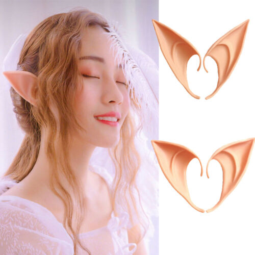 2 Pcs Latex Elf Ears Cosplay Wrap Fairy Goblin Ears Costume Halloween Props