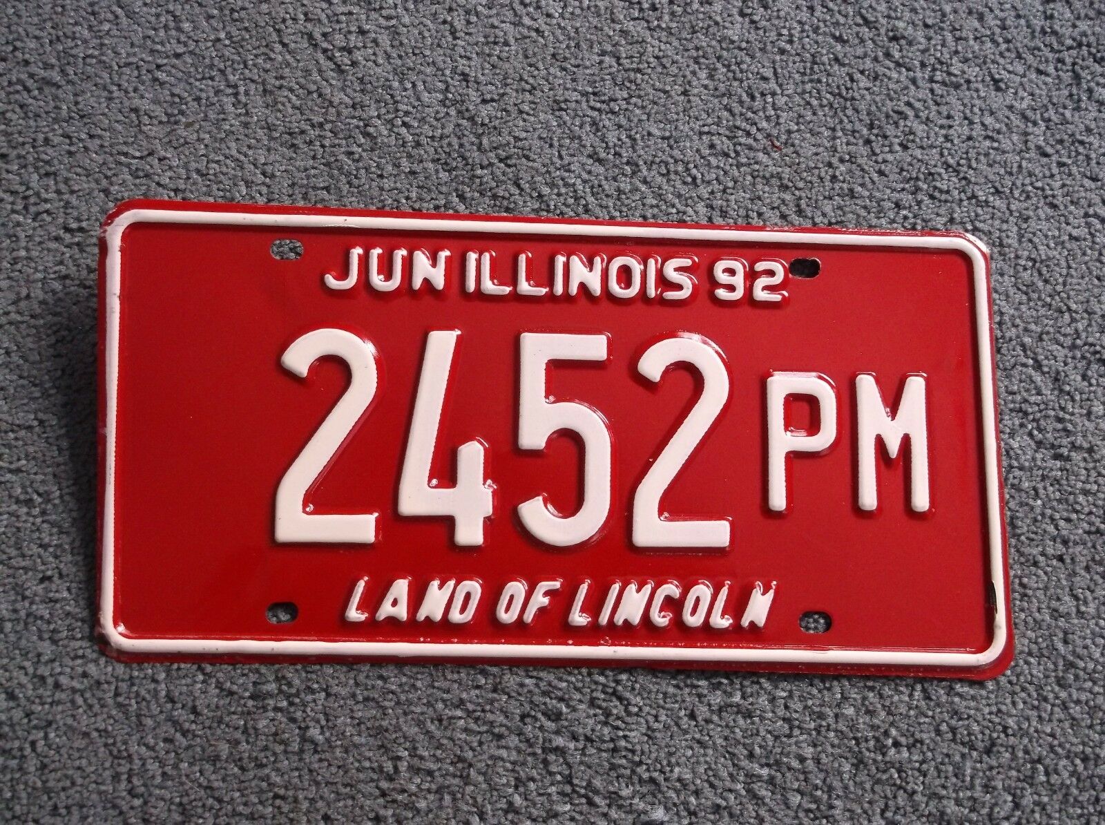 1992 Illinois Plate