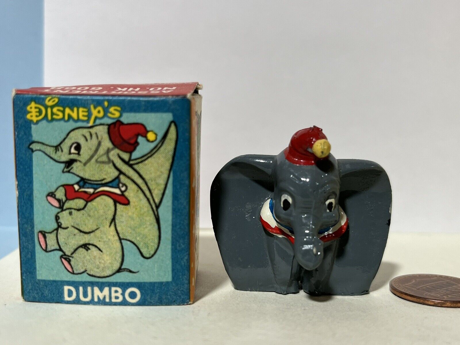 Marx Disneykin Dumbo Plastic Figure W/ Box Walt Disney Circus Elephant Character
