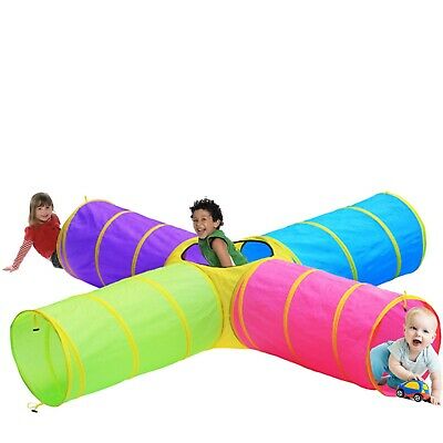 Kids Fun 4 Directional Play Tunnel Pop Up Toy W/bag, Easy Exp Ship!! Hot Buy!!