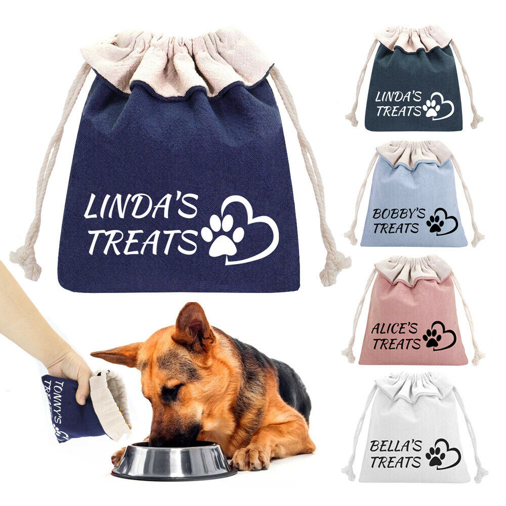 Personalized Dog Treat Bag Pouch Pet Training Reward Toy Food Carrier Dispenser