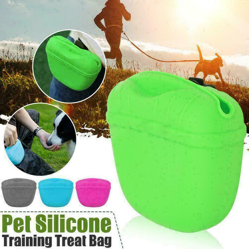 Pet Training Treat Bag Pouch Silicone With Clip Waist Feed Dog X1 Pack S7s8 M8x4