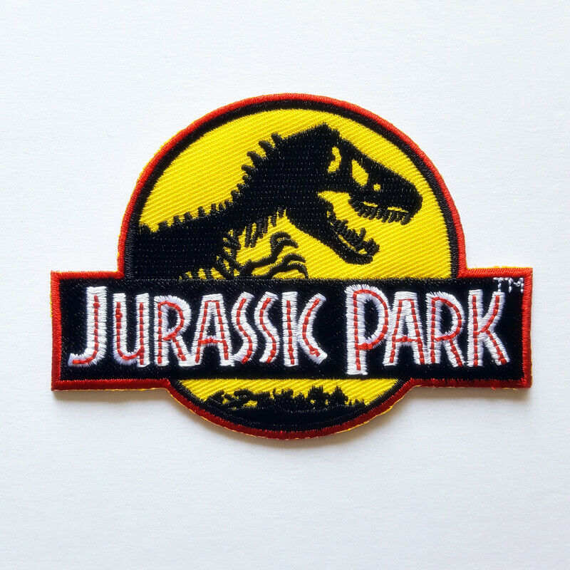 Jurassic Park Movie Logo Embroidered Iron-on Deluxe Patch Yellow New Patch