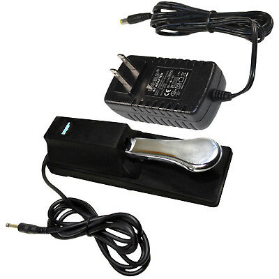 Hqrp Ac Adapter And Sustain Pedal For Casio Ctk / Lk Series Electronic Keyboards