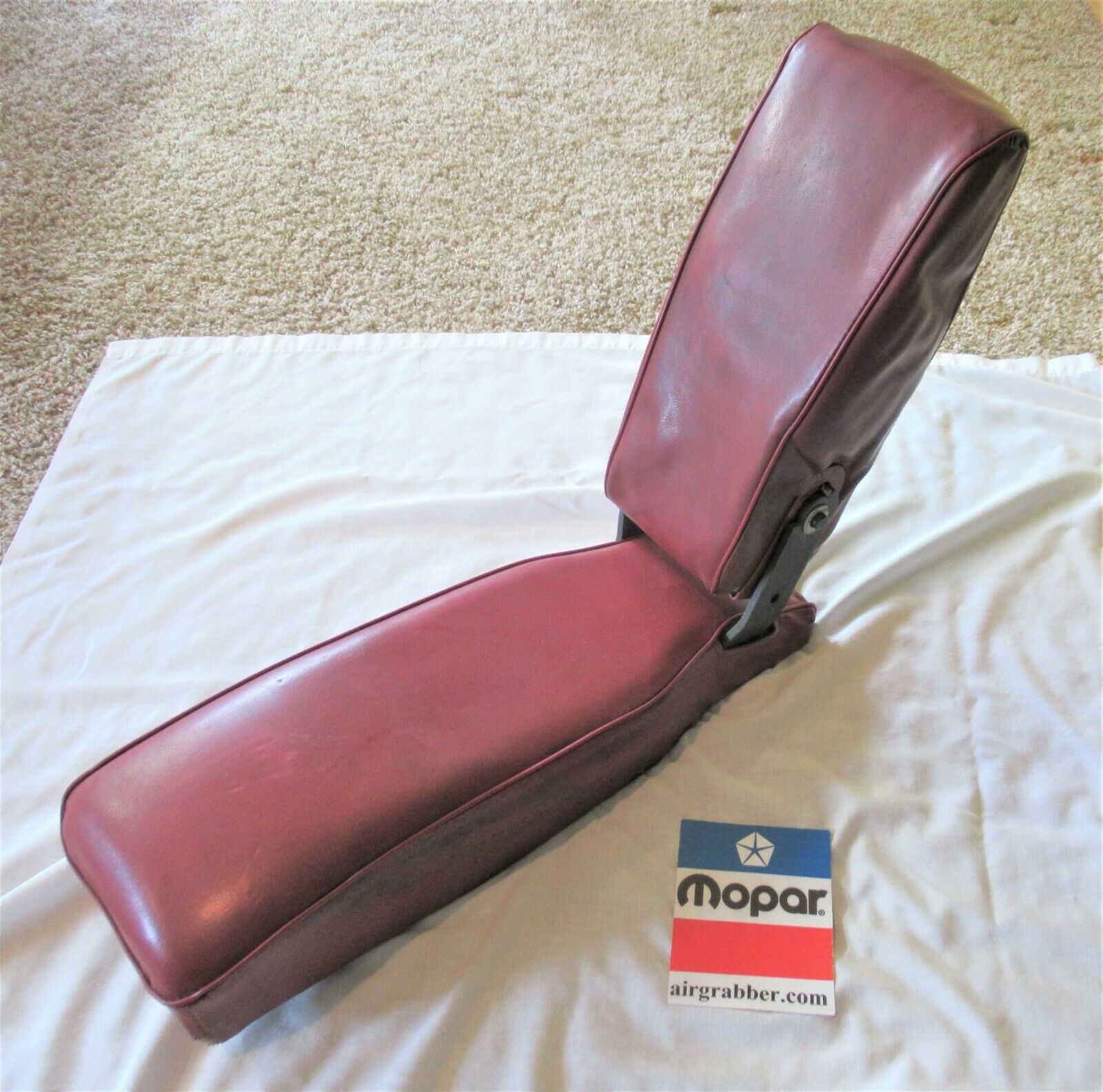Dodge Plymouth 1964 1965 1966 1967 Buddy Seat Arm Rest Red Burgandy