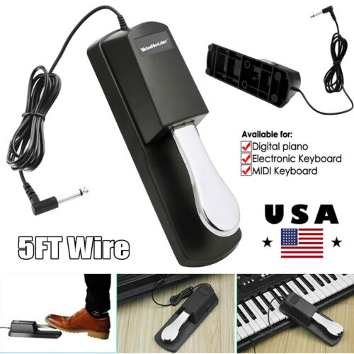For Yamaha Casio Piano Keyboard Damper Sustain Pedal Foot Switch Winholder