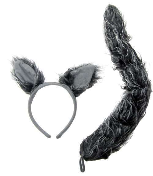 Wolf Ears And Tail Set  Gray Wolf Costume Accessories Big Bad Wolf Ears And Tail