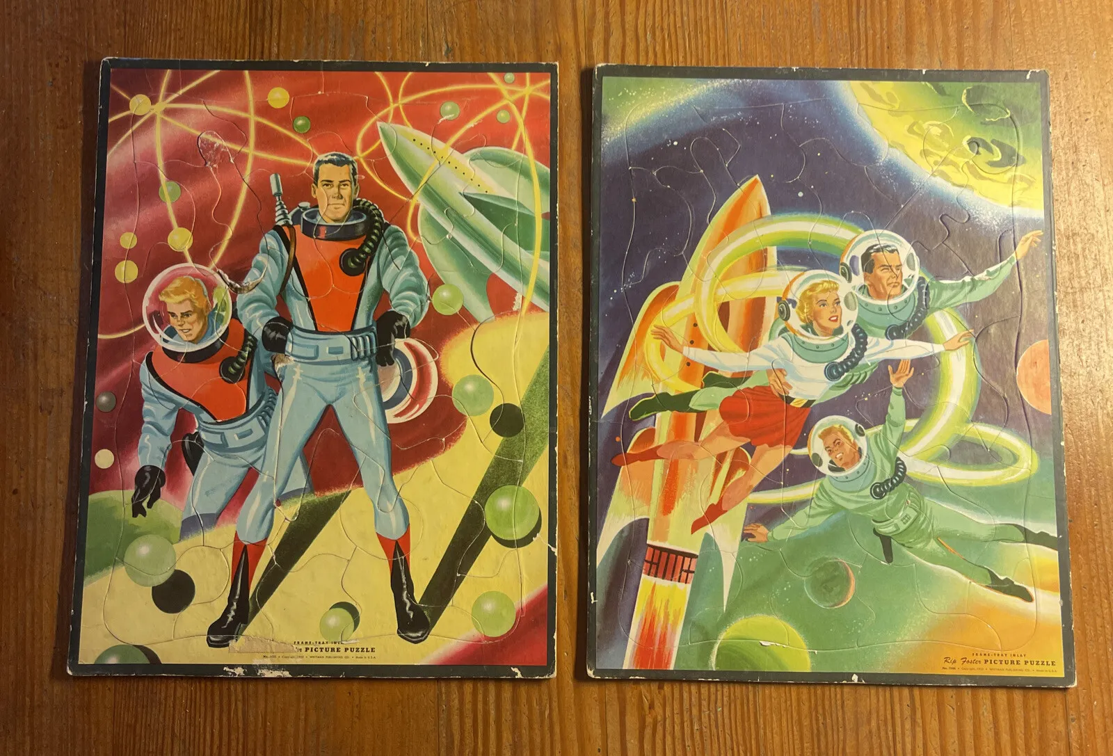2 Rip Foster Science Fiction Picture Puzzles No 2606 Whitman Publishing Co 1953
